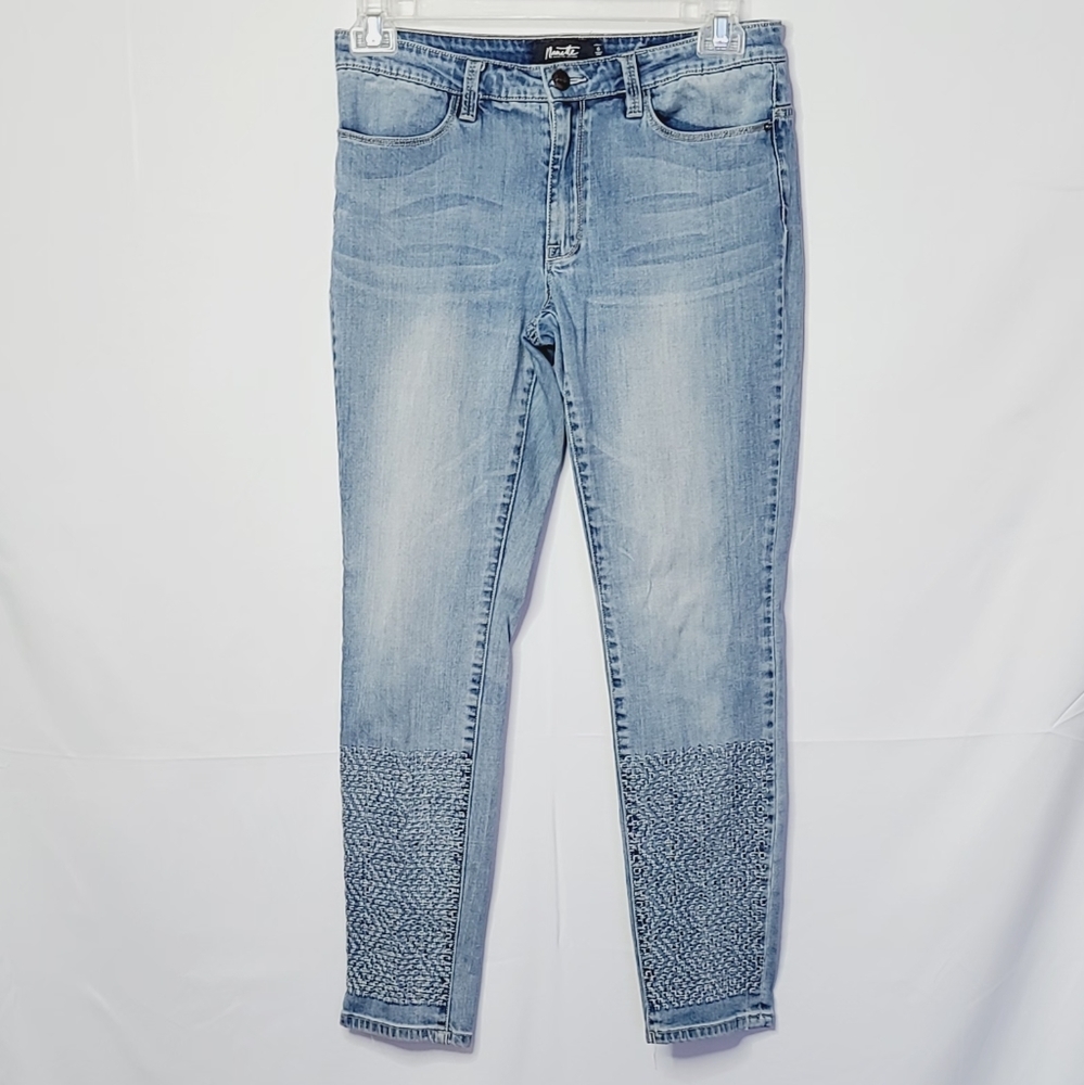 Nanette Lepore Nolita skinny ankle design blue  jeans 6